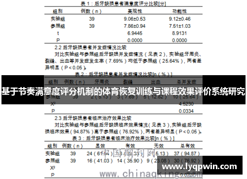 基于节奏满意度评分机制的体育恢复训练与课程效果评价系统研究
